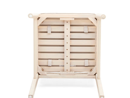 Cordoba - Dining Chair (Set of 2) With Acacia Wood Frame And Water Repellent Fabric - Beige / Yellow