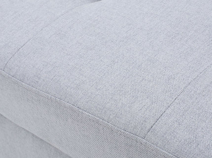 Storage Ottoman With Birch Wood Legs And Cushioned Top For Comfort