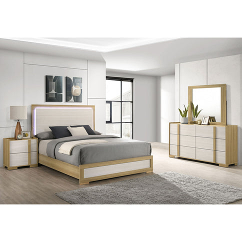 Lincoln - 4 Piece Queen Bedroom Set - Natural