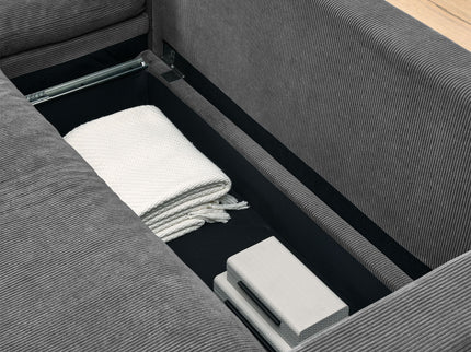 Convertible L Shaped Sleeper Sofa Bed With Reversible Chaise And Storage