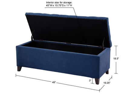 Shandra - Tufted Top Soft Close Storage Bench