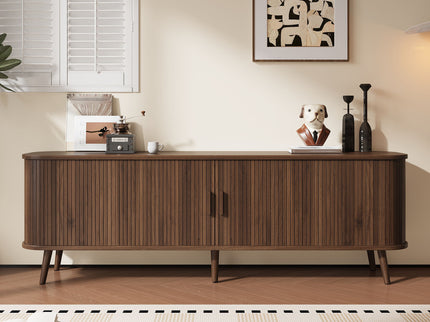 70" TV Stand, Media Center With Ample Storage - Dark Brown