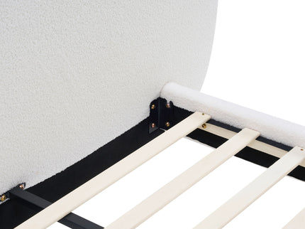 Upholstered Platform Bed With Split Headboard