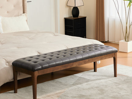 Upholstered End Of Bed Bench With Headrest