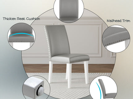Upholstered Dining Chair With High Back Design (Set of 2)