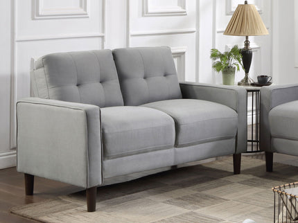 Harvey - Tufted Loveseat With Track Arm Design