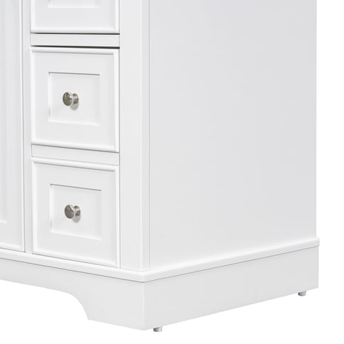 Modern Bathroom Vanity Base Only With 1 Cabinet And 6 Drawers