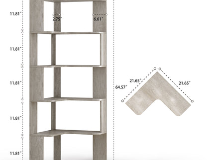 L-Shaped Corner Bookshelf