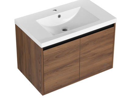 Bathroom Vanity Set With Resin Countertop Sink And 2 Doors, Engineered Wood