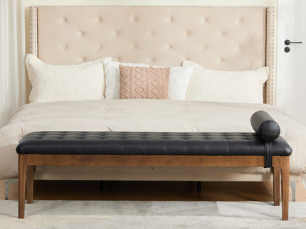 Upholstered End Of Bed Bench With Headrest