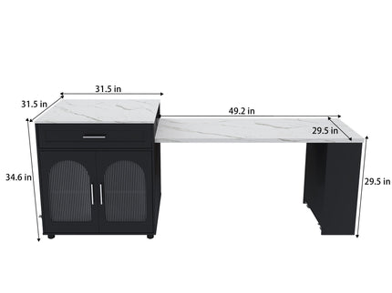 Expandable Kitchen Island With Power Outlet