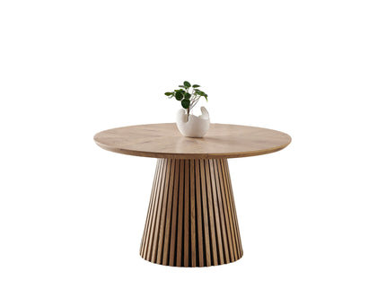 Round Dining Table For Dining Room - Natural Wood
