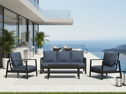 Modern 5 Seat Outdoor Patio Furniture Set With Coffee Table
