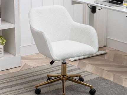 Modern Adjustable Height 360 Revolving Home Office Chair With Metal Legs And Universal Wheel For Indoor