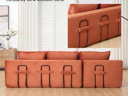 Modern L - Shaped Sectional Couch With Memory Foam