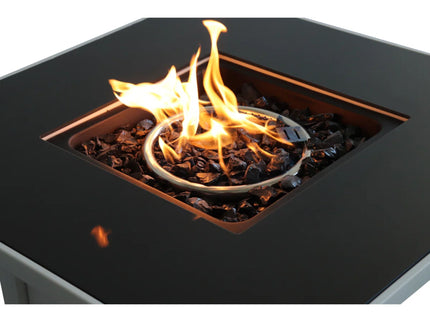 Fire Pit With Powder Coated And Top - White
