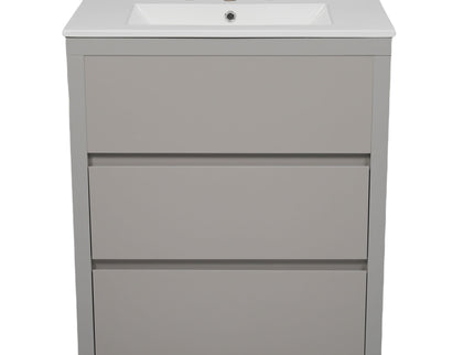 Double Sinks Bathroom Vanity Set With 2 Ceramic Basins