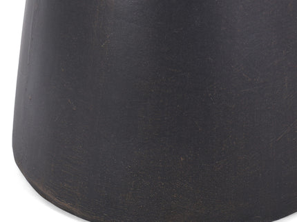Outdoor Lightweight Concrete End Table With Half Sphere Top - Copper