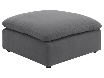 Greeley - Upholstered Square Ottoman With Cushion - Charcoal