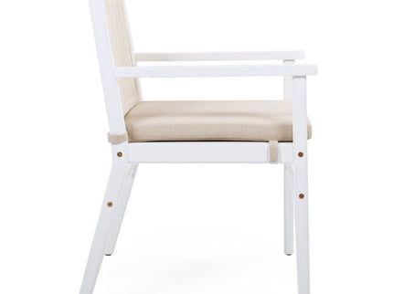 Outdoor Acacia Wood Patio Dining Armchair (Set of 2)