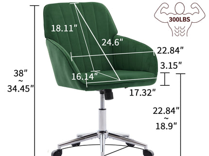 Adjustable Ergonomic Office Chair, Swivel Backrest Seat