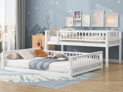 Bunk Bed With Ladder And Guardrails