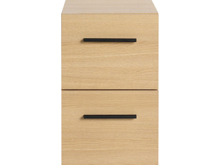 Floating Bathroom Vanity Drawer Base, Wall Mounted Storage With 2 Drawers - Light Oak