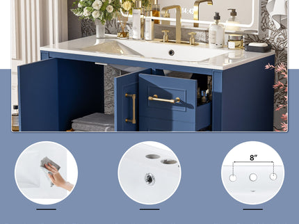 Traditional Bathroom Vanity With Soft Close Doors And Drawers