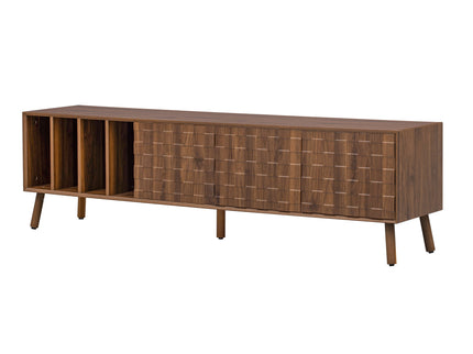 TV Stand With 5 Legs, Media Console Table For Tvs Up To 75" - Walnut