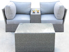 Gray / 2 Pc. 2 Seater Sofa, Table