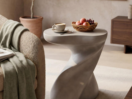 Twisted Sculptural Side Table Indoor / Outdoor