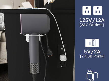 Modern Small Vanity Desk With 3 LED Lighting Modes, 3 Drawers