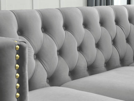 Upholstered Couch Sofa With Button Tufting For Living Room