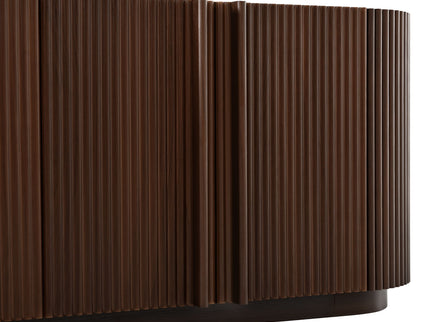 TV Stand With Fluted Tambour Style Door