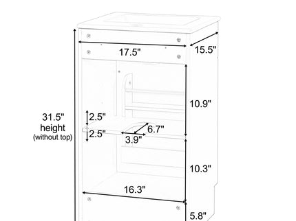 Bathroom Vanity With Sink, Cabinet With Adjustable Shelf