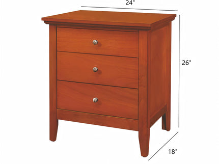 3 Drawer Nightstand & Dove Tailed Drawers