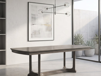 Arcus - Rectangular Dining Table With Butterfly Leaf - Charcoal Gray