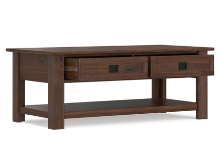 Monroe - Rectangular Coffee Table With Drawers - Brown