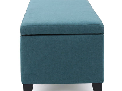 Contemporary Storage Ottoman Bench With Upholstery