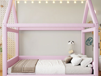 Upholstered House Style Daybed With LED Light Strips
