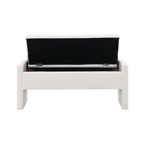 Modern Upholstered Large Bed End Bench With Storage