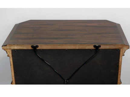 Nightstand With Carved Details, 2 Drawer - Espresso