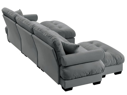 Super Comfort Oversized Modular Sectional Sofa With Movable Ottoman