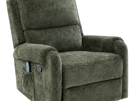 Manual Recliner Massage Chair With Swivel Rocker, 8 Massage Modes, Side Storage Pocket