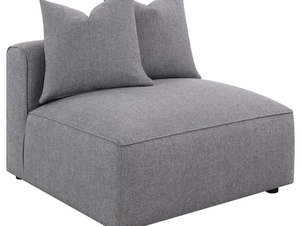Amherst - Armless Chair With Accent Pillow - Gray