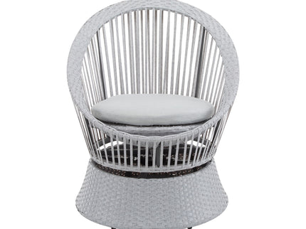 Modern Swivel Wicker Lounge Chair With Round Design