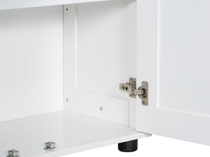 Storage Cabinet With Adjustable Shelves, 2 Doors, Rectangle Design For Bathroom