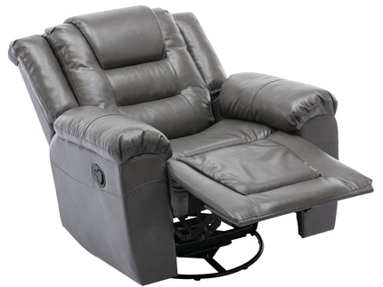 360° Swivel And Rocking Home Theater Recliner Manual Recliner Chair With Wide Armrest For Living Room