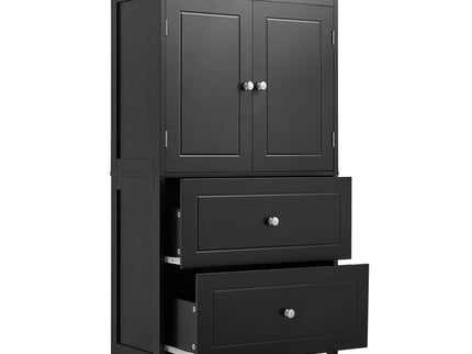 Bathroom Storage Cabinet With 2 Doors And Drawers, Adjustable Shelf
