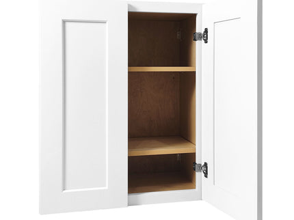 Shaker Wall Cabinet With Soft Close Hinges, Adjustable Shelves, Double Door